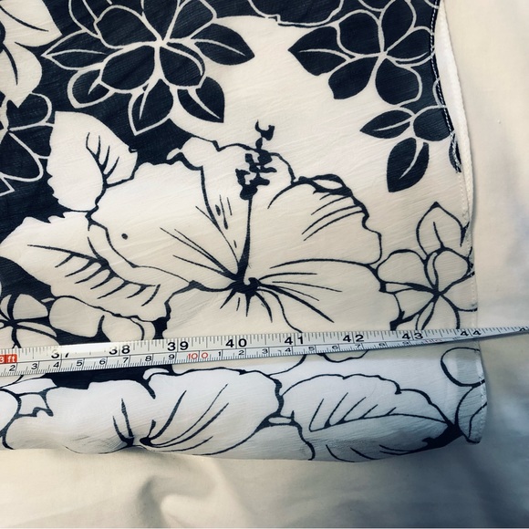 Plus Size XL ProHand Made Floral Garden Black/White Swing Shift Dress Lined - Picture 9 of 9